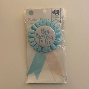 Big Brother To Be Badge with Blue Ribbon
